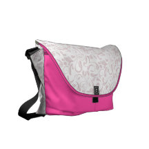 Girly Swirly Pattern Rickshaw Messenger Bag