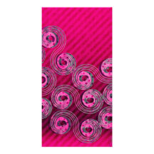 Girly Swirly Polka Dots and Stripes Personalized Photo Card