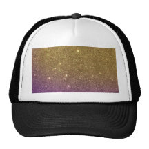 Girly Trendy Faux Gradient Glitter Mesh Hats