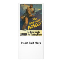Give Him Wings World War 2 Custom Rack Card