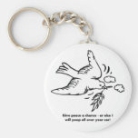 give-peace-a-chance-or-else-i-will-poop-all-over keychain