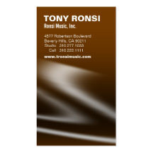 Glacé Music Business Card (mocha)
