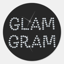 Glam Gram Round Sticker