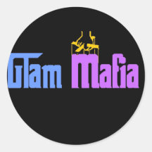 Glam Mafia Round Stickers