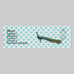 Glam Peacock Blue Floral Business Cards business cards