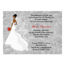Glamour Girl Bridal Shower Invitation 1