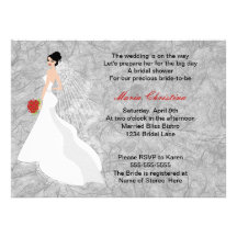 Glamour Girl Bridal Shower Invitation 3