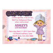 Glamour Party Personalised Invites