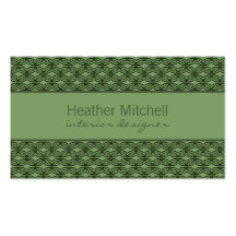 Glamourous Chic Business Card, Green