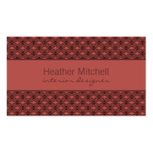 Glamourous Chic Business Card, Maroon