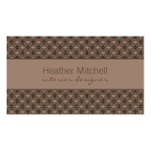 Glamourous Chic Business Card, Mocha