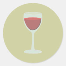 Glas Wein Weinglas glass of wine Runde Sticker