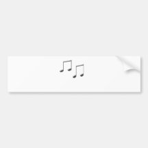 GLASS MUSIC NOTES BUMPER STICKER