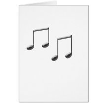 GLASS MUSIC NOTES GREETING CARD