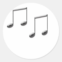 GLASS MUSIC NOTES STICKERS