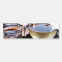 Glass Of White Wine Bumper Stickers