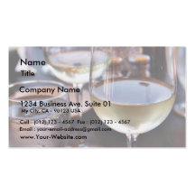 Glass Of White Wine Business Cards