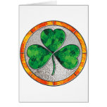 Glass Shamrock Greeting Card