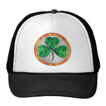 Glass Shamrock Mesh Hat