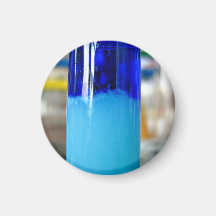 Glass vessels with solutions in different density magnets