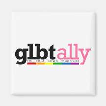 GLBT Ally White Magnet