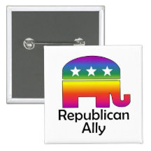 GLBT Republican Ally (2) Pinback Buttons
