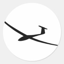 glider sailplane round stickers
