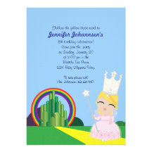 Glinda of Oz Birthday Party Custom Invitation