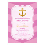 Glitter Anchor Nautical Bridal Shower Invitation
