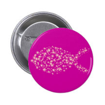Glitter Christian Fish Symbol Pins