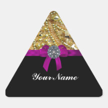 Glittery gold & black stickers