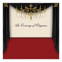 Glitz Glamour Black Tie Prom Invitations