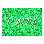 Glitz Green 'Party!' invitation St Patrick's Day