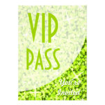 Glitz Lime curve "VIP Pass" invitation