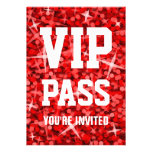 Glitz Red 'VIP PASS' invitation