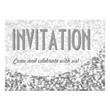 Glitz "Silver" curve 'Invitation' invitation