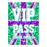 Glitz UK Purple 'VIP PASS' invitation