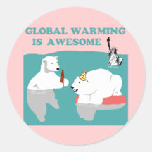 Global Warming Awesome Stickers