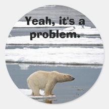 Global Warming Round Sticker