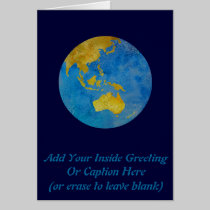 Globe Facing Australia and Asia cards