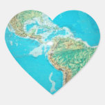 Globe Heart Sticker