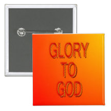 Glory to God Button