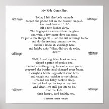 Gloss print photos of "your" children with poem