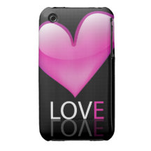 Glossy heart iPhone 3 case