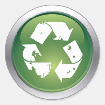 Glossy recycle sticker