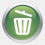 Glossy trash icon symbol sticker