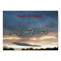 Gloster Gladiator, Happy Birthday Greeting Cards