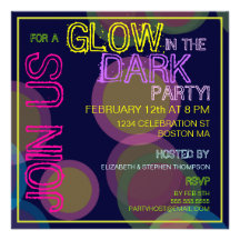 Glow in the Dark Blacklight Party Invitation