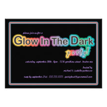 Glow in the Dark Blacklight Party Invitation