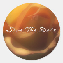 Glow Yellow Rose Save The Date Wedding Sticker